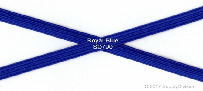6mm(approx) flat elastic, SD790 Royal Blue.